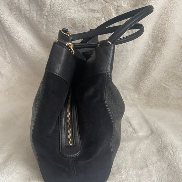 COACH Lexy Mixed Leather Suede Large Shoulder Bag - Picture 3 of 16